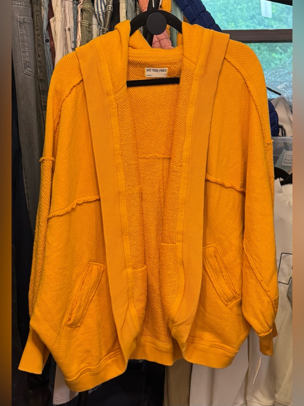 NWT Free People We The Free Forever Yours Cardi - Sunflower Sun Yellow - Small - Picture 9 of 12